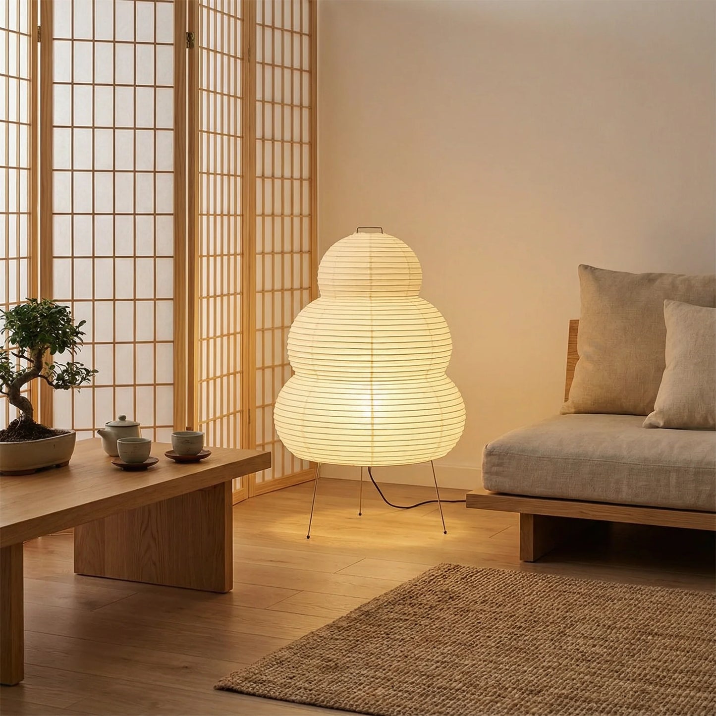 Rice Paper Floor Lamp Jumo