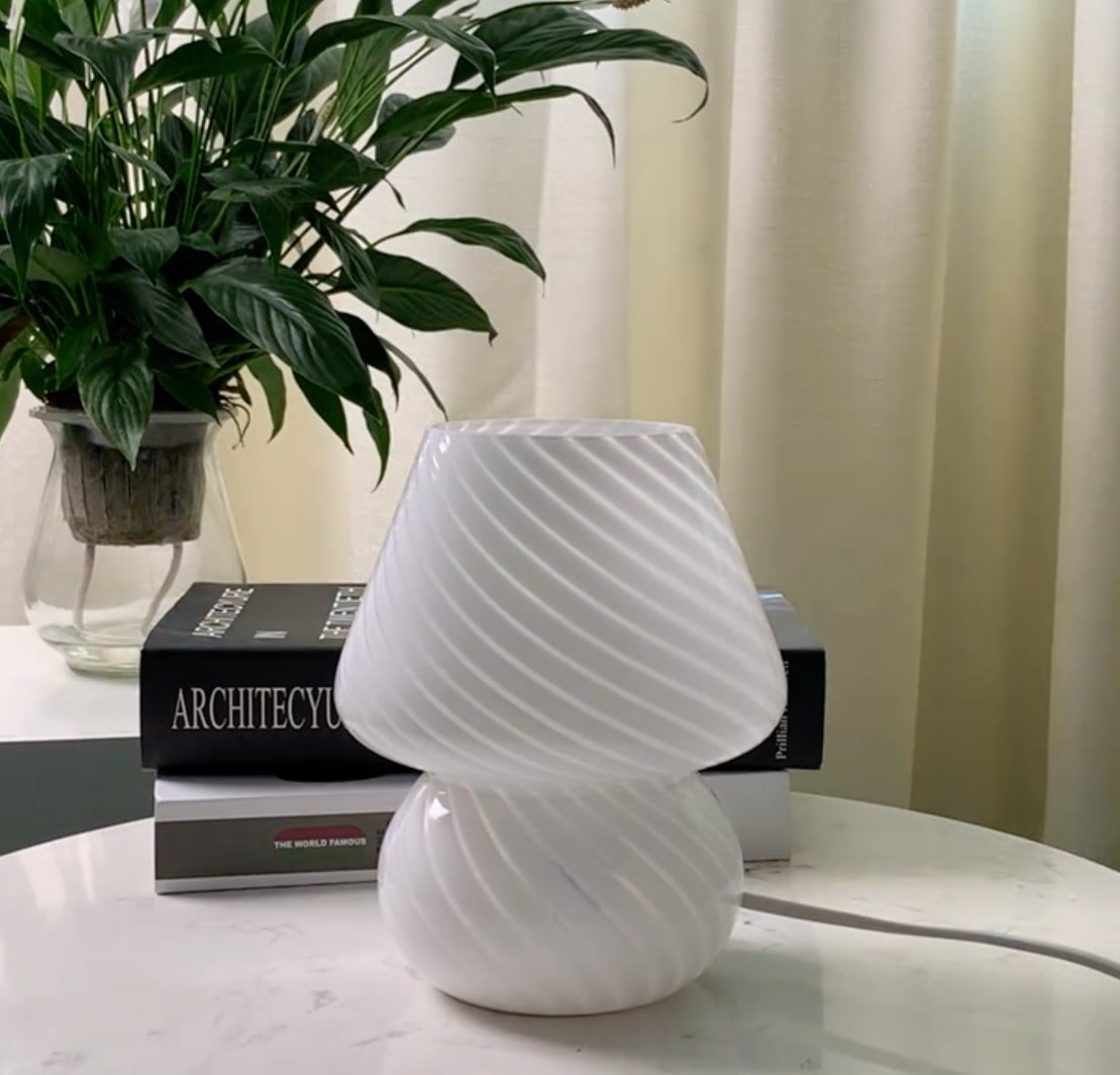 Glass Murano Swirl Table Lamp
