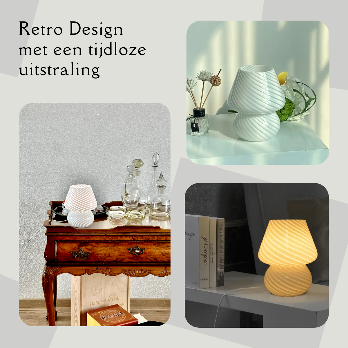 Glass Murano Swirl Table Lamp