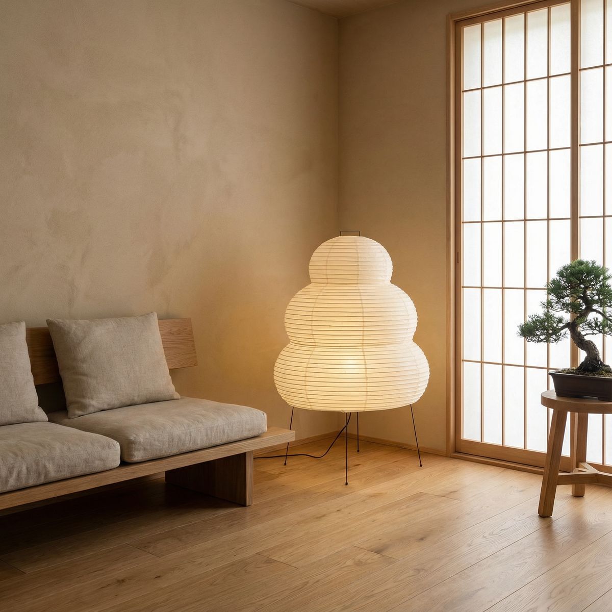 Rice Paper Floor Lamp Jumo