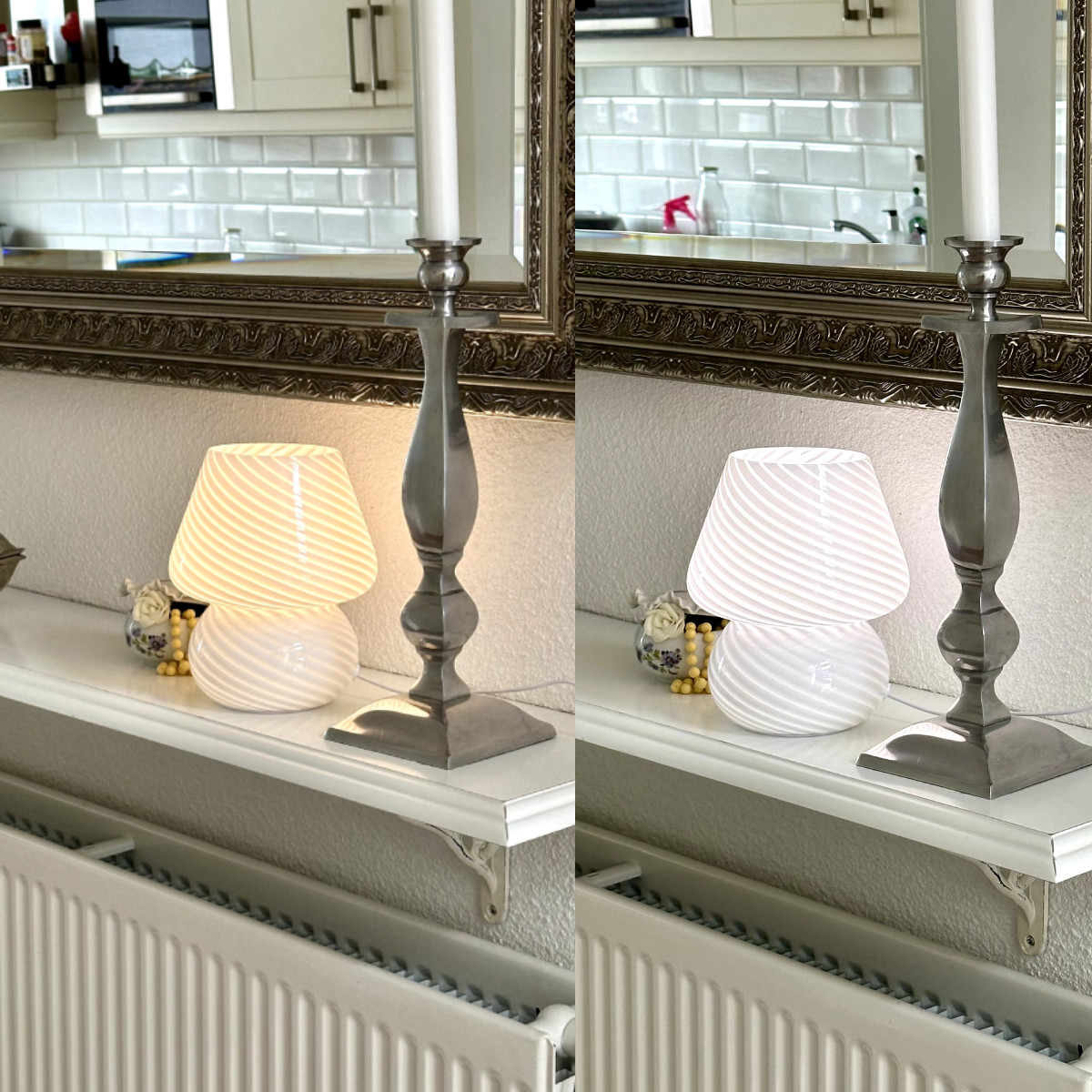 Glass Murano Swirl Table Lamp