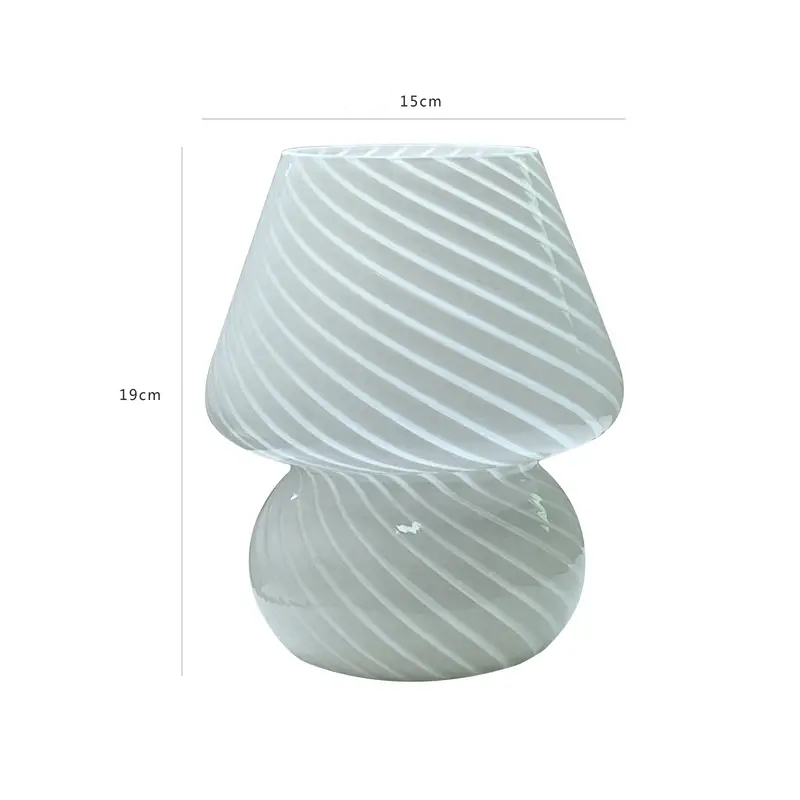 Glass Murano Swirl Table Lamp